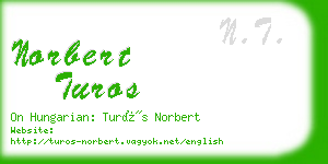 norbert turos business card